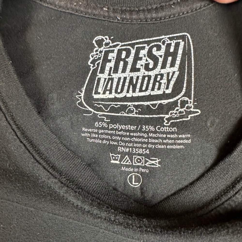 Fresh Laundry Mens Dont Trip Drip Mushroom Smiley‎ Colorblock Sleeve T-Shirt L - Picture 6 of 12